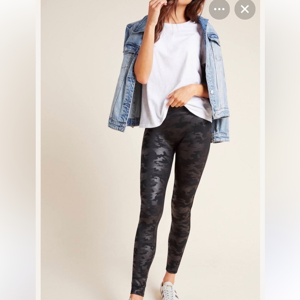 SPANX Black Camouflage Leggings